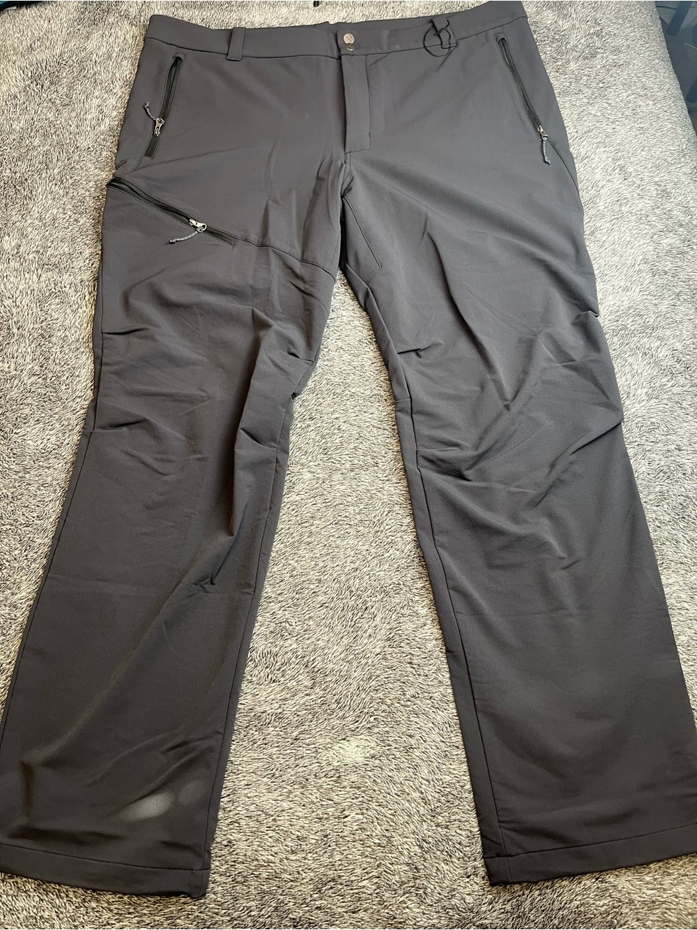 REI Co-op Men’s Gray Technical Hiking Pants 40 x 32 Stretch Zipper Pockets